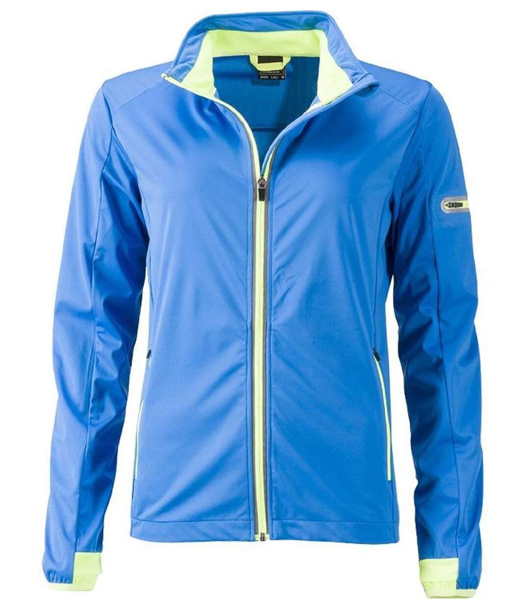 Veste softshell sport - Femme - JN1125 - bleu vif et jaune vif-1