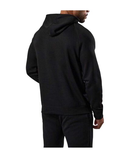 Mens Lettering Raglan Hoodie Black Gold Gym King