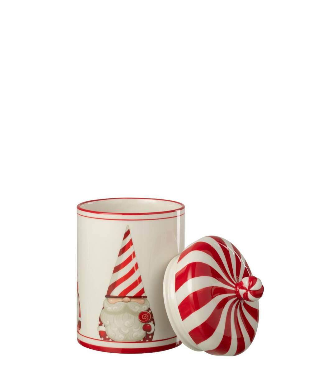 Boîte Déco en Dolomite Père Noël 26cm Rouge-2