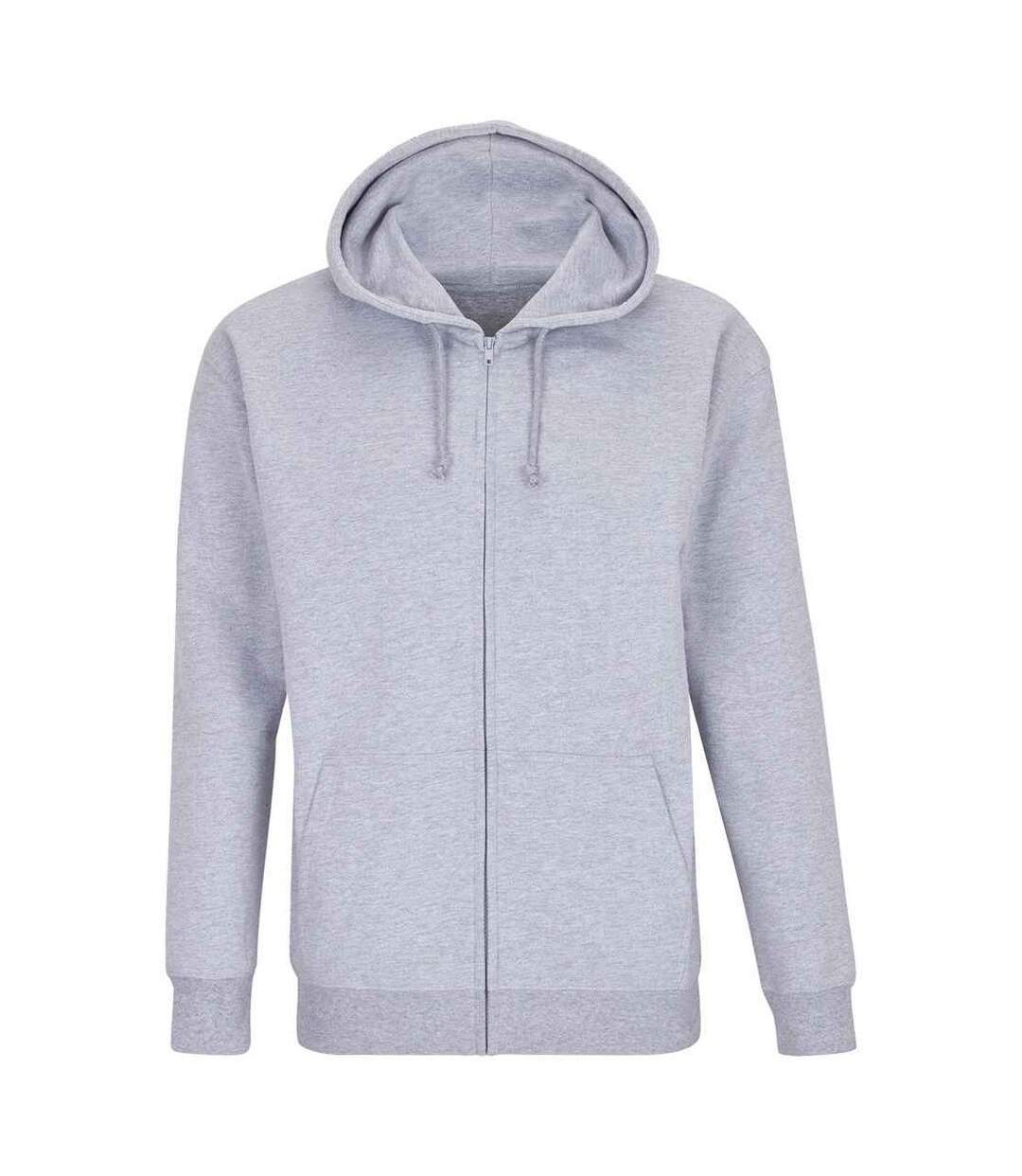 Veste à capuche carter adulte gris chiné SOLS