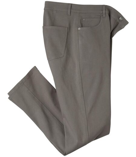 Men's Grey Stretchy Twill Pants