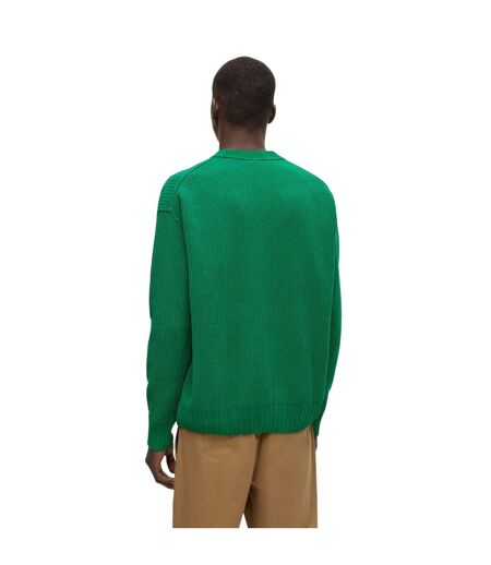 Unisex Adult Ribbed Regular Sweater Top Green Boss