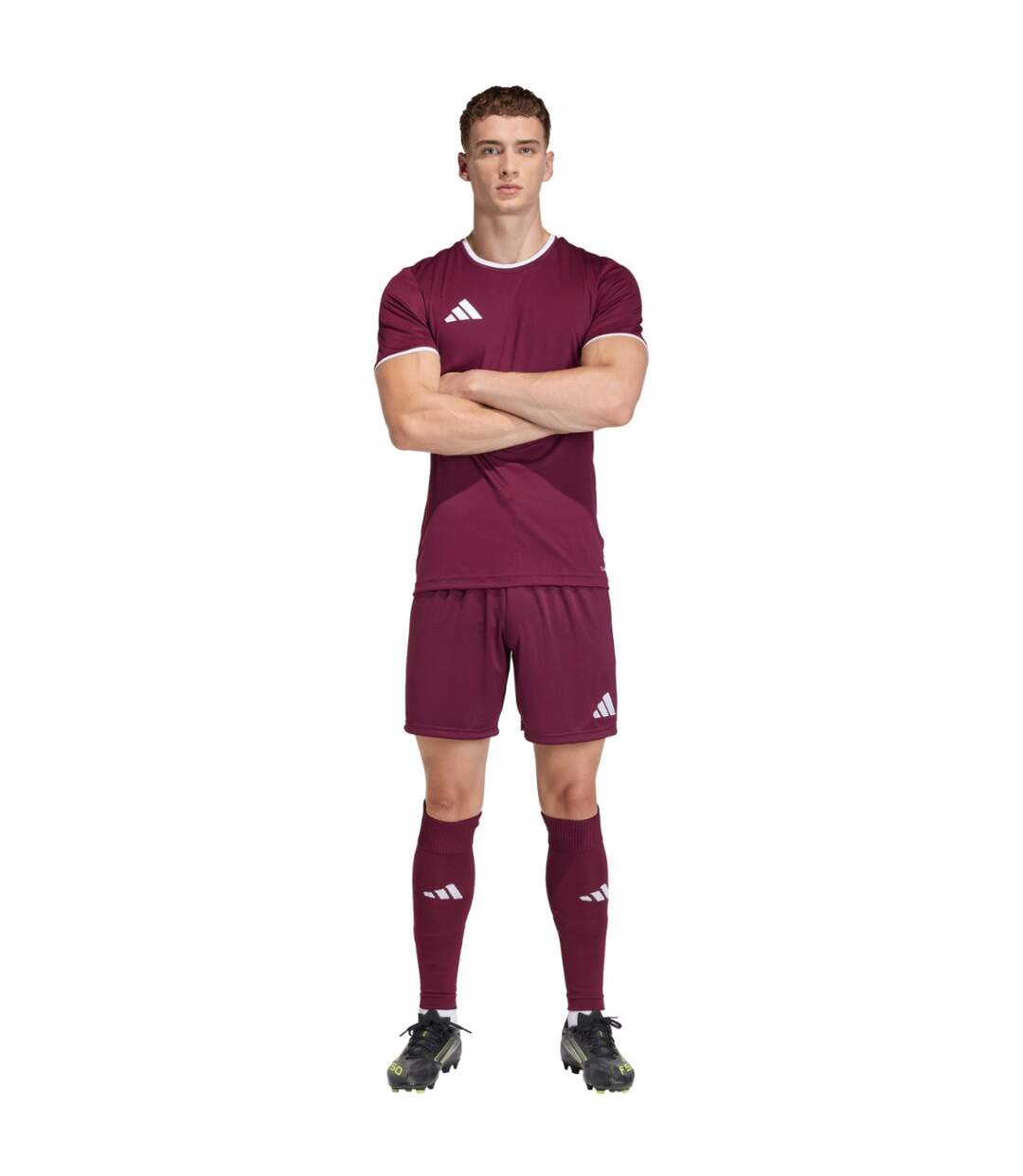 T-shirt Entrada Homme Bordeaux Foncé Adidas-1