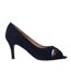 Womens/ladies Honey Peep Toe Wide Sandals Navy Good For The Sole-2