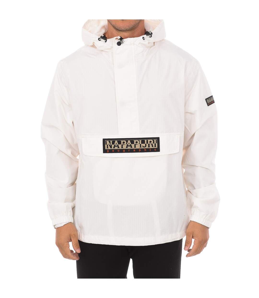 Hooded jacket with high collar NP0A4GCE man