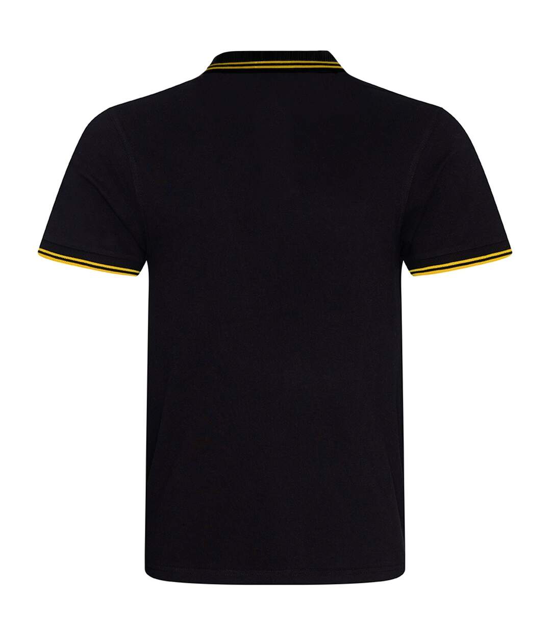 Mens t-shirt polo hommes noir / jaune AWDis