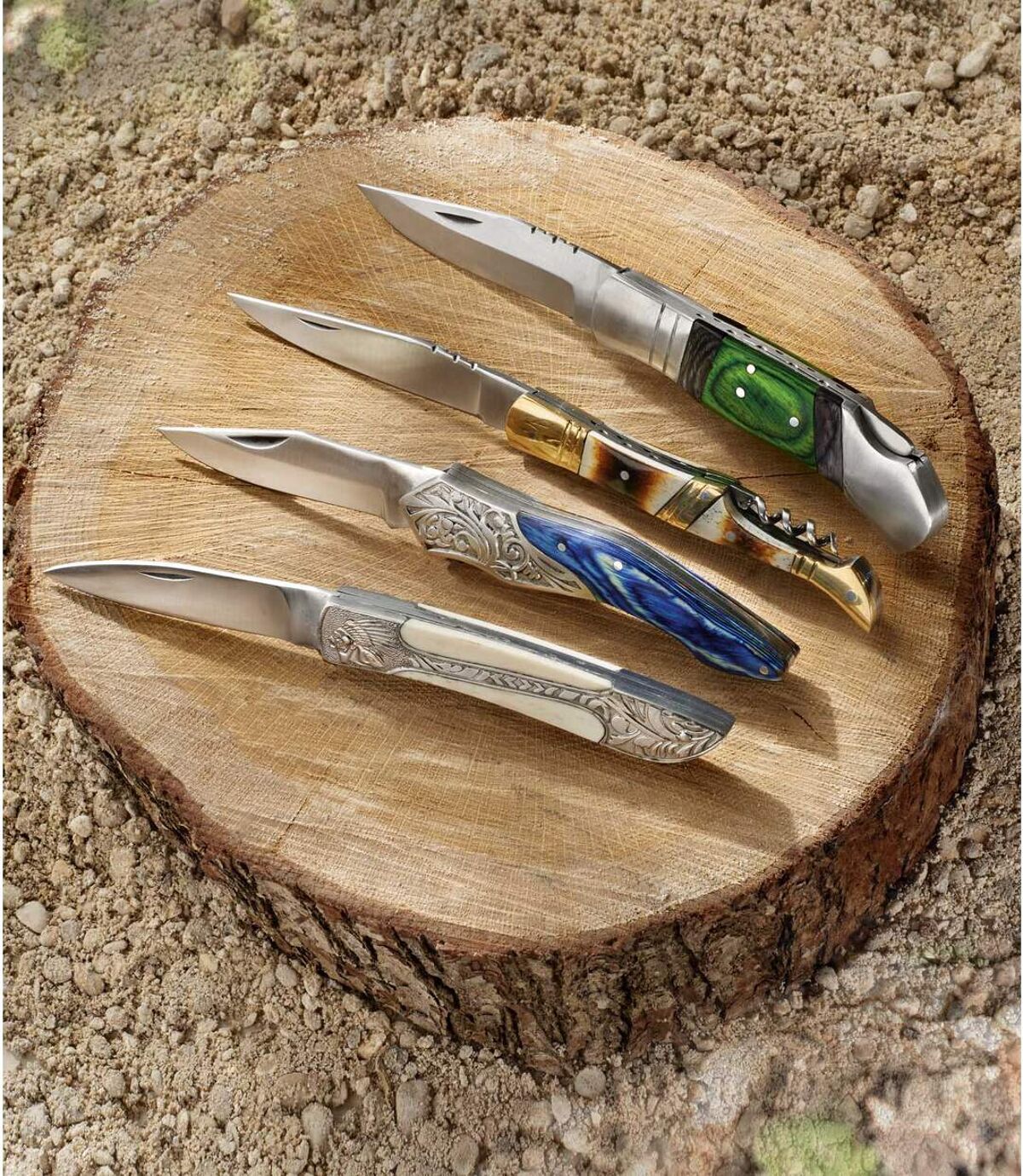 Nůž se střenkou z kosti a cizelovaného kovu Atlas For Men
