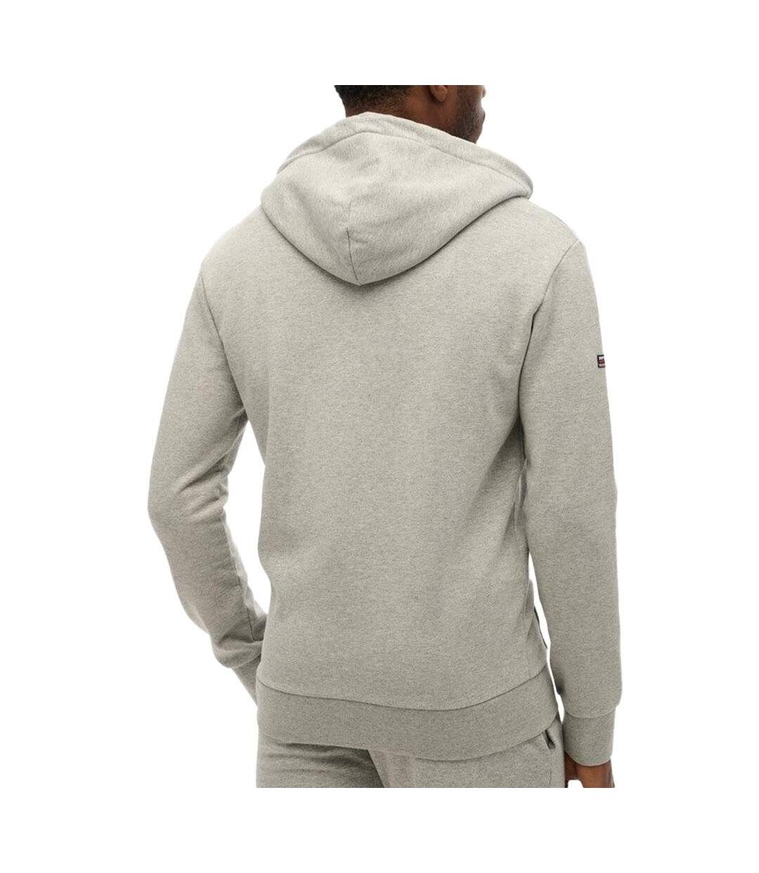 Sweat zippé gris homme superdry plain hood-2