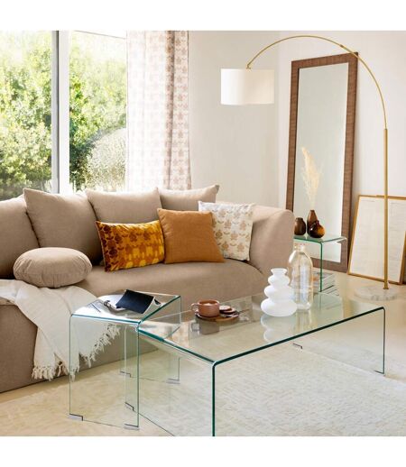 Tapis Déco Motifs en Relief Row 150x200cm Beige