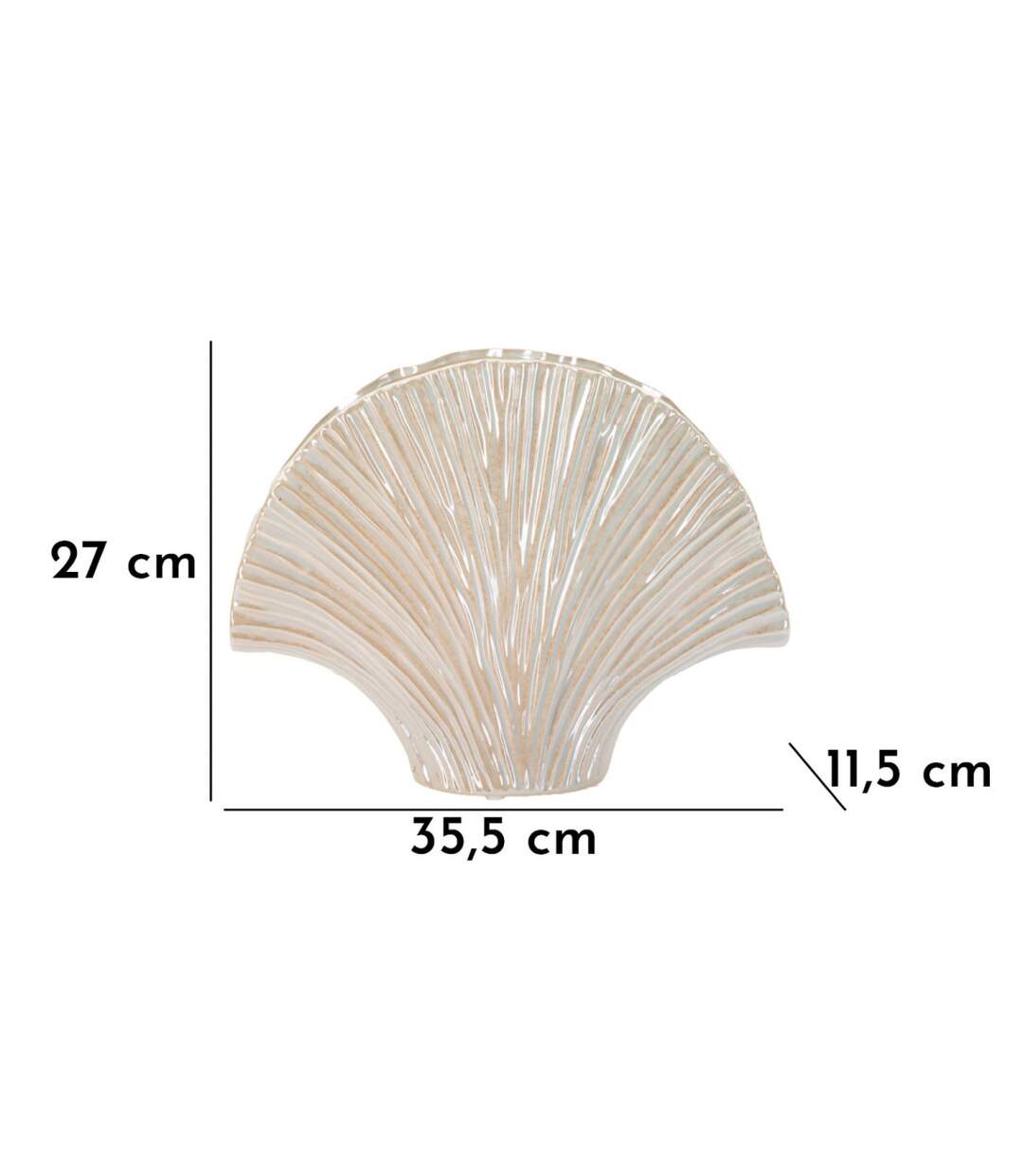 Vase en Céramique Perly 35cm Blanc-5