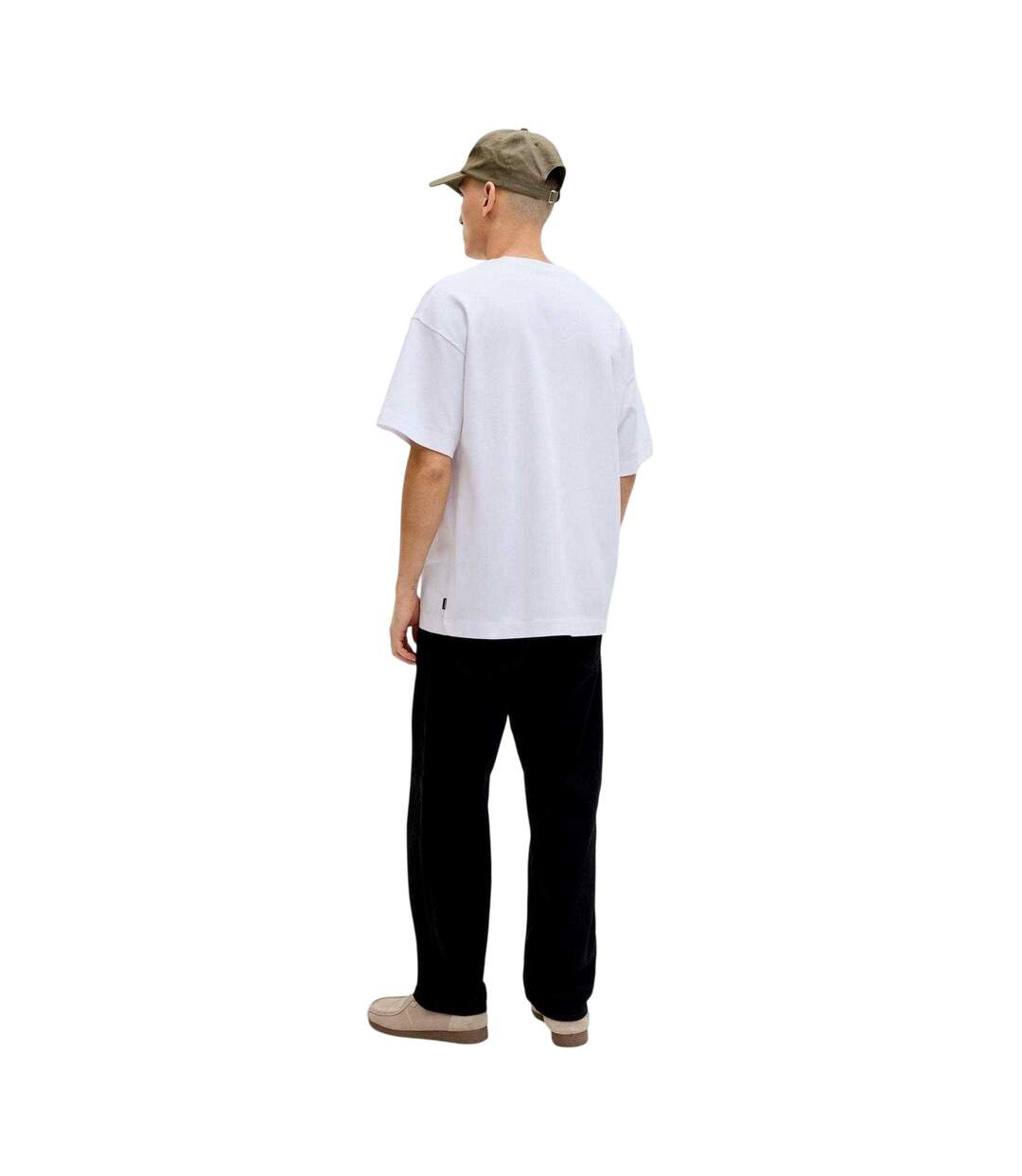 Mens Barron Crew Neck Oversized T-shirt White Jack And Jones-3