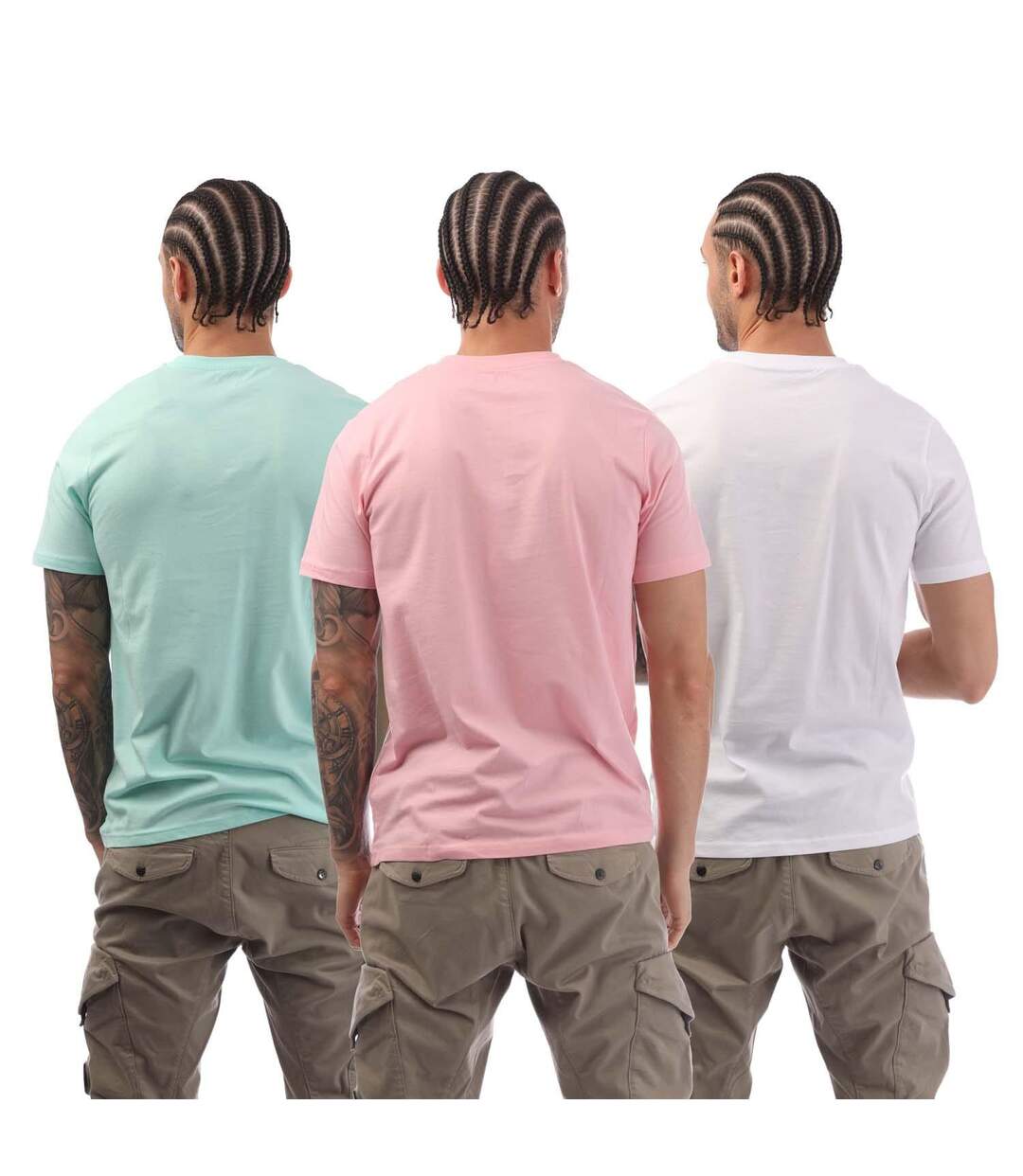 T-shirts Iversent Homme Rose Blanc Vert Nicce-2