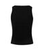 Womens/ladies Charlotte Sleeveless Vest Top Black Edited-3