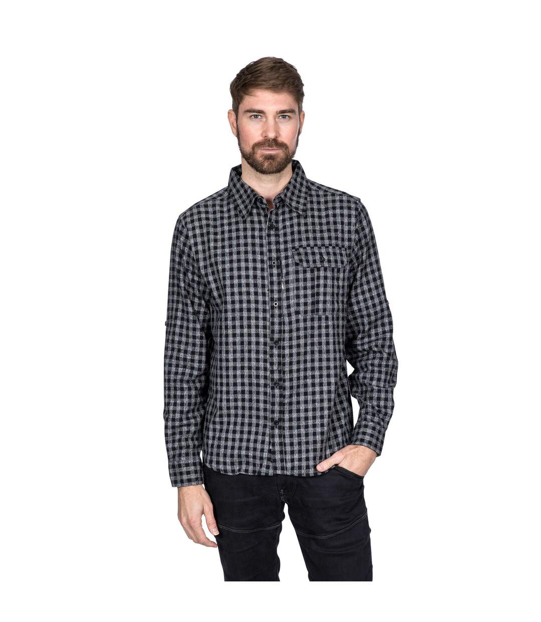 Trespass Mens Participate Shirt (Navy Check)