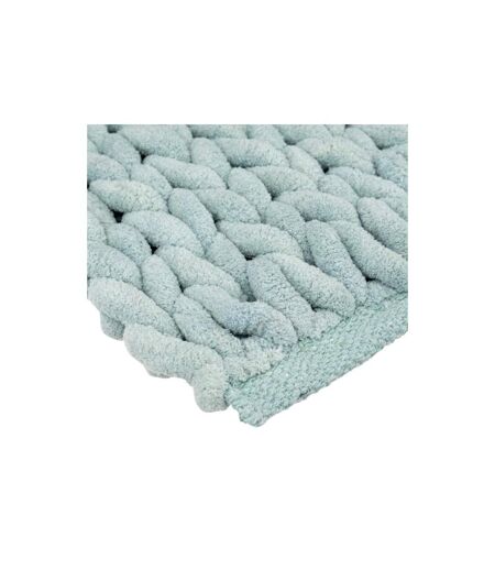 Tapis Salle de Bain Tissé Épais 50x75cm Bleu Arctique