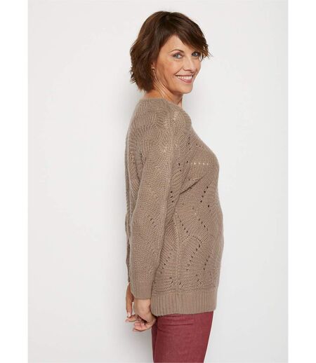Pull manches chauve-souris maille fantaisie
