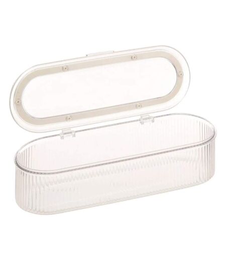 Boîte de Rangement 4 Compartiments Alba 27cm Beige