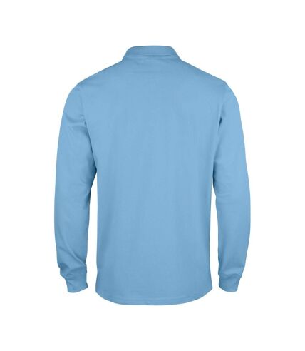 Clique Mens Classic Lincoln Long-Sleeved Polo Shirt (Light Blue)