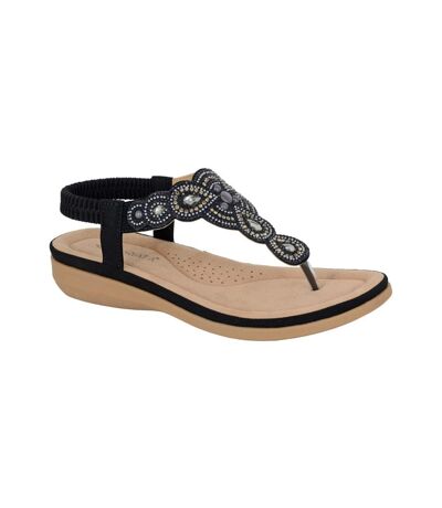 Cipriata Womens/Ladies Selene Jewelled Sandals (Black) - UTDF2392