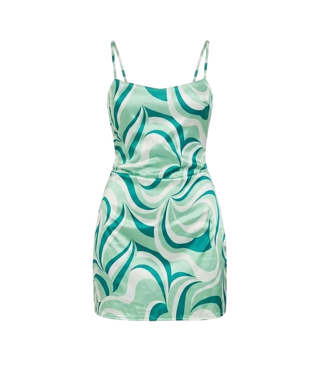 Robe À Bretelles Fête Femme Vert Missy Empire-2