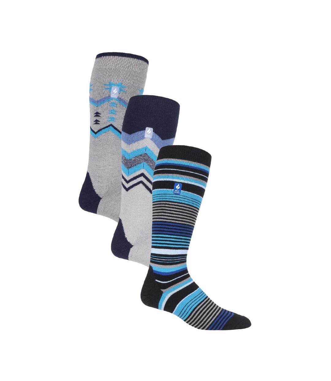 Heat Holders - 3 paires de chaussettes de ski thermiques longues pour hommes-1