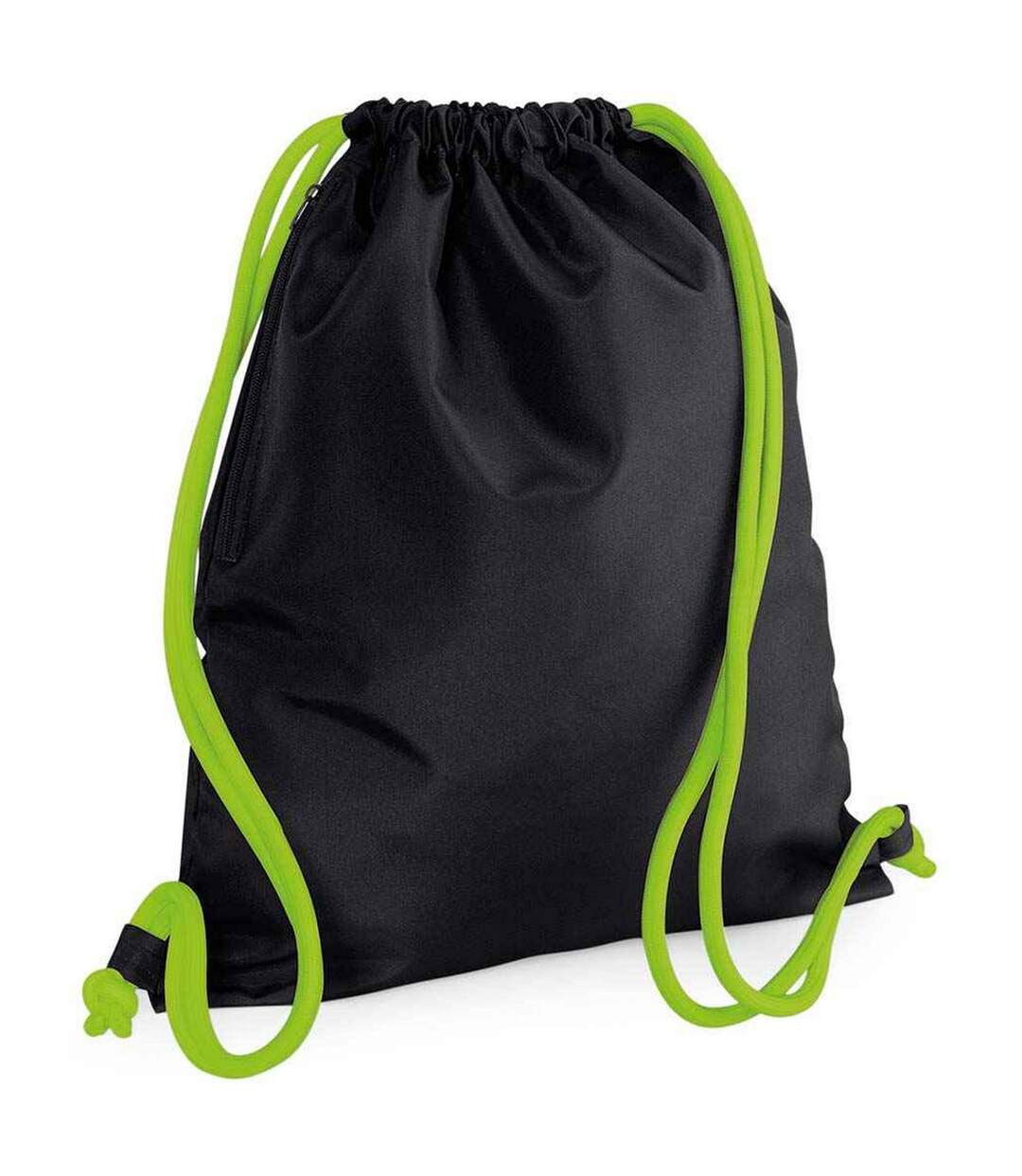 Sac à cordon icon taille unique noir / vert clair Bagbase-1