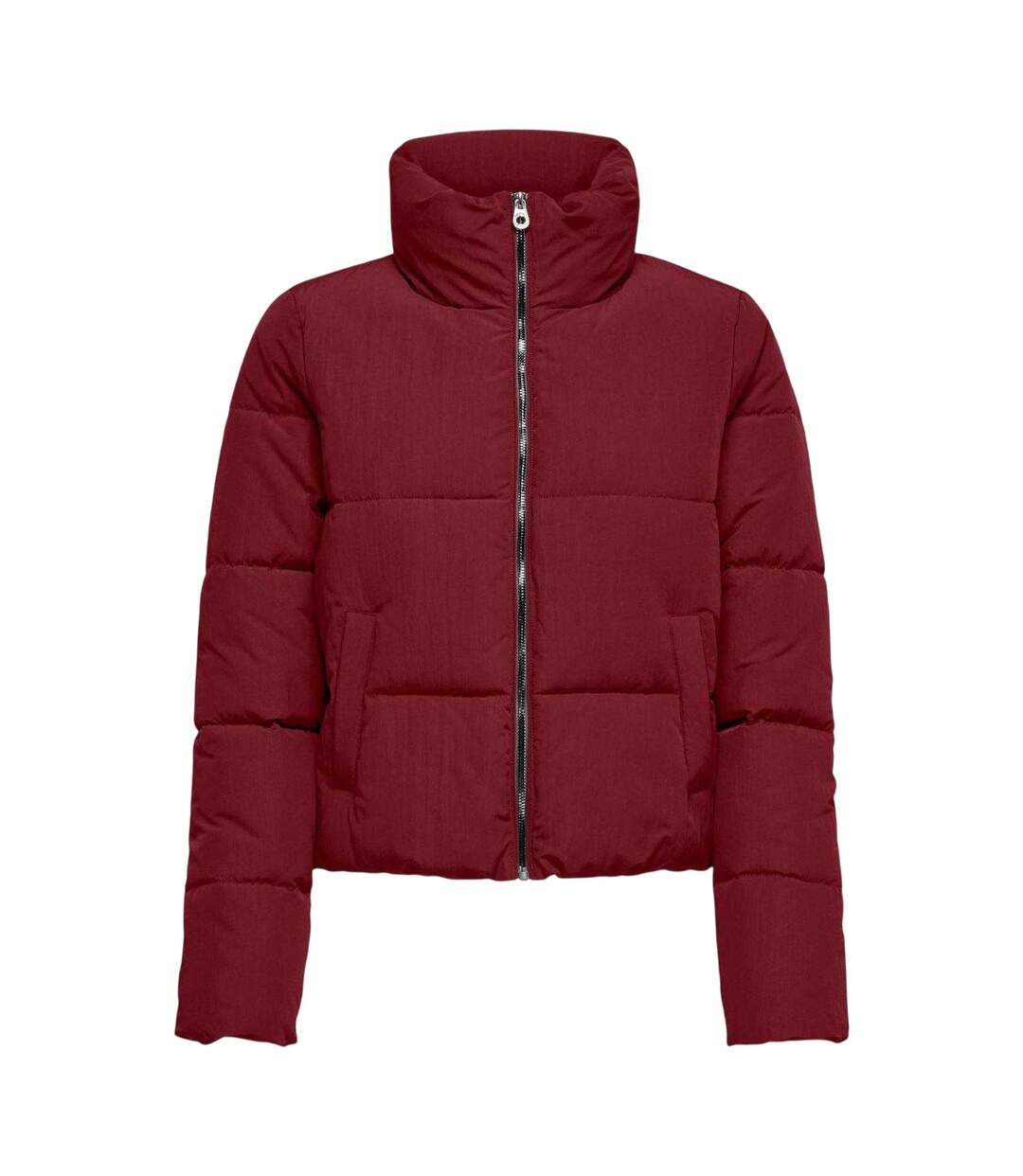 Womens/ladies Dolly Puffer Jacket Wine Only-2