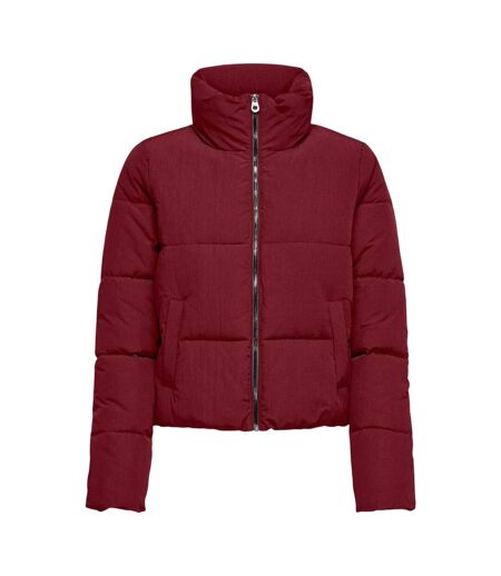 Womens/ladies Dolly Puffer Jacket Wine Only