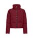 Womens/ladies Dolly Puffer Jacket Wine Only-2