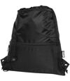 Bullet Adventure Recycled Insulated Drawstring Bag (Solid Black) (One Size)
