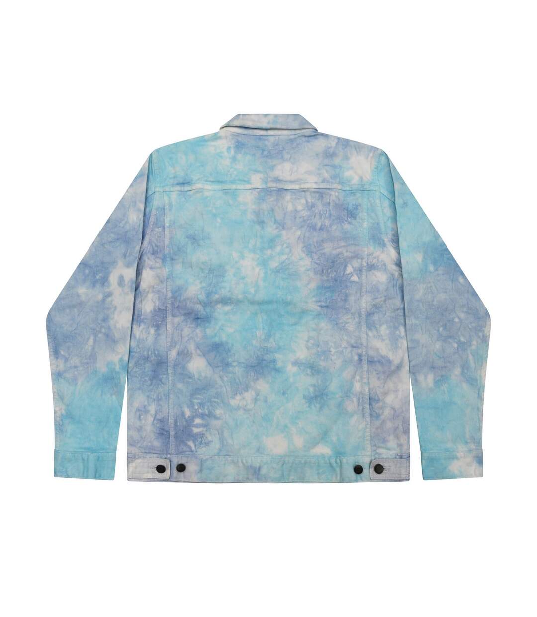 Unisex adult tie dye denim jacket lagoon Colortone