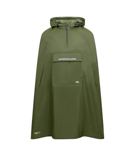 Poncho Imperméable Pliable À Capuche Qikpac Adulte Vert Mousse Trespass