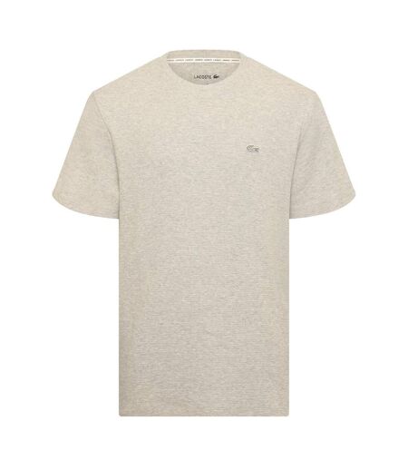 Mens Waffle Cotton Blend T-shirt Silver Grey Lacoste