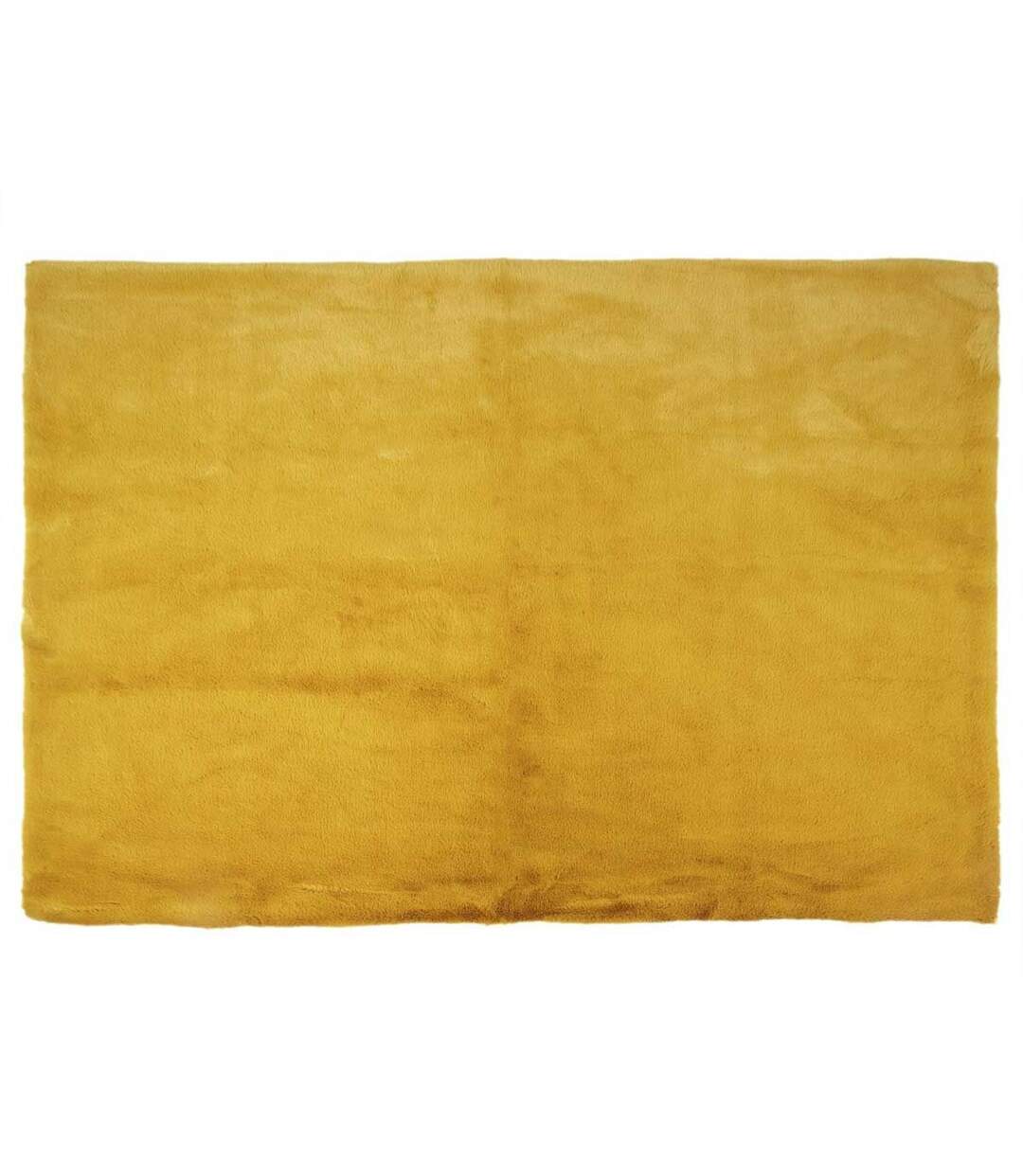 Tapis Imitation Fourrure Fin 120x170cm Moutarde-1