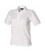 Henbury Womens/Ladies Pique Polo Shirt (White) - UTPC6416