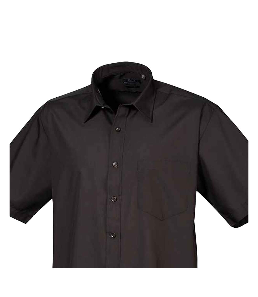 Chemise Poplin Homme Noir Premier-2