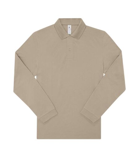 Polo Manches Longues My Polo Homme Taupe Clair B&C
