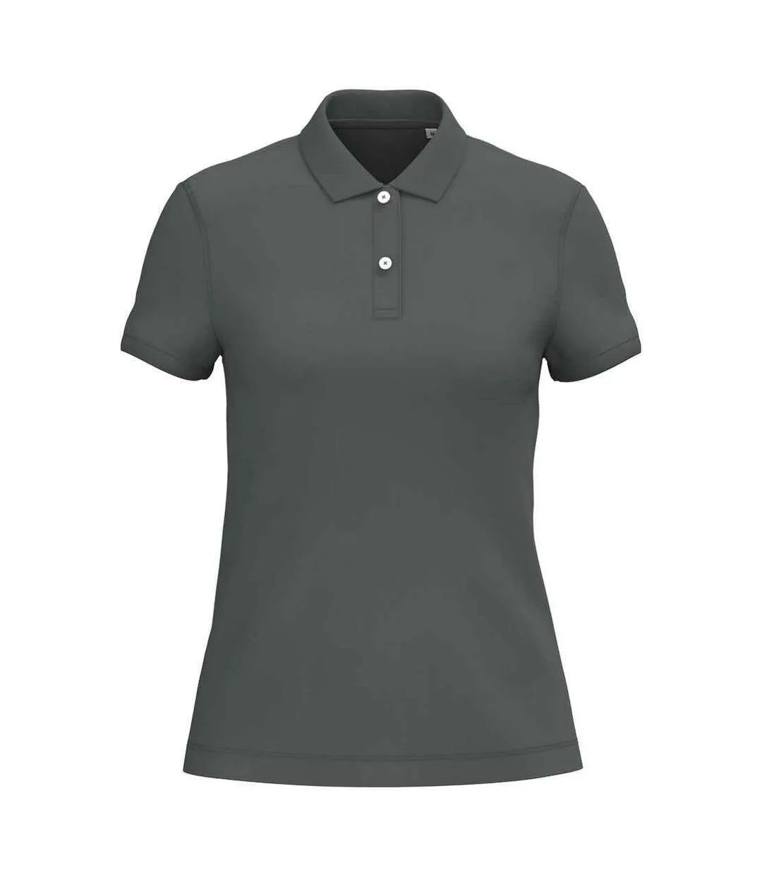 Womens/ladies Pique Polo Shirt Iron Grey Native Spirit-1