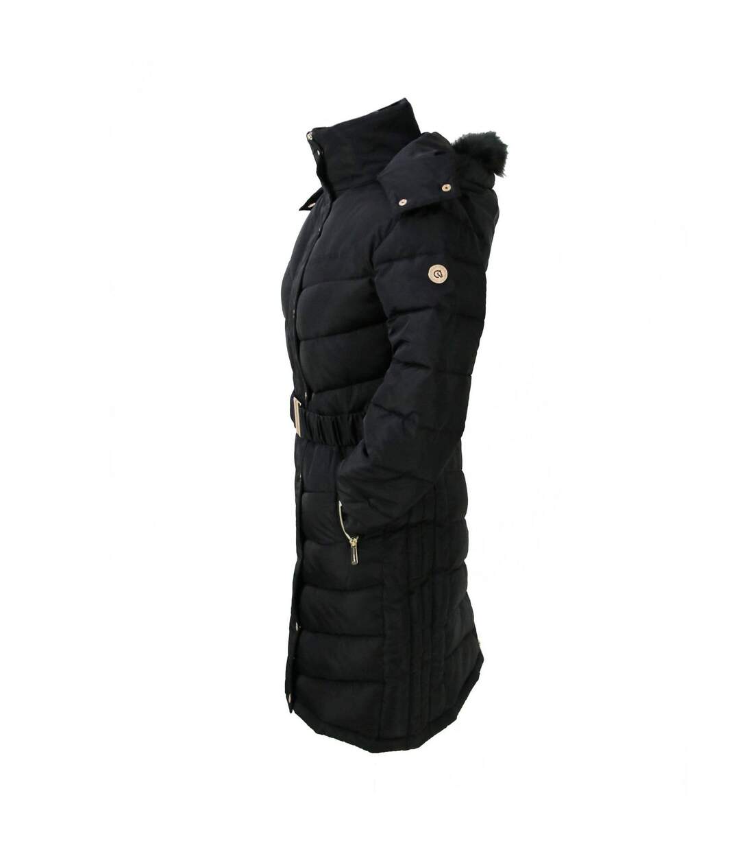 Womens/ladies branxton quilted coat black Coldstream