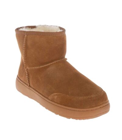 Womens/ladies rosella cow suede outdoor boots chestnut EverAu