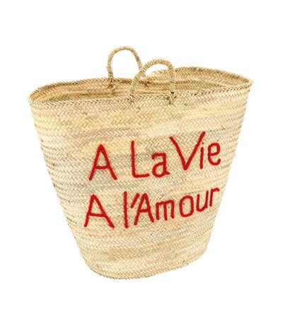 Cabas en palmier naturel A La Vie A l'Amour