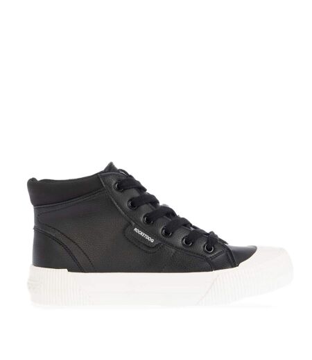 Womens/ladies cheery high-top trainers black Rocket Dog