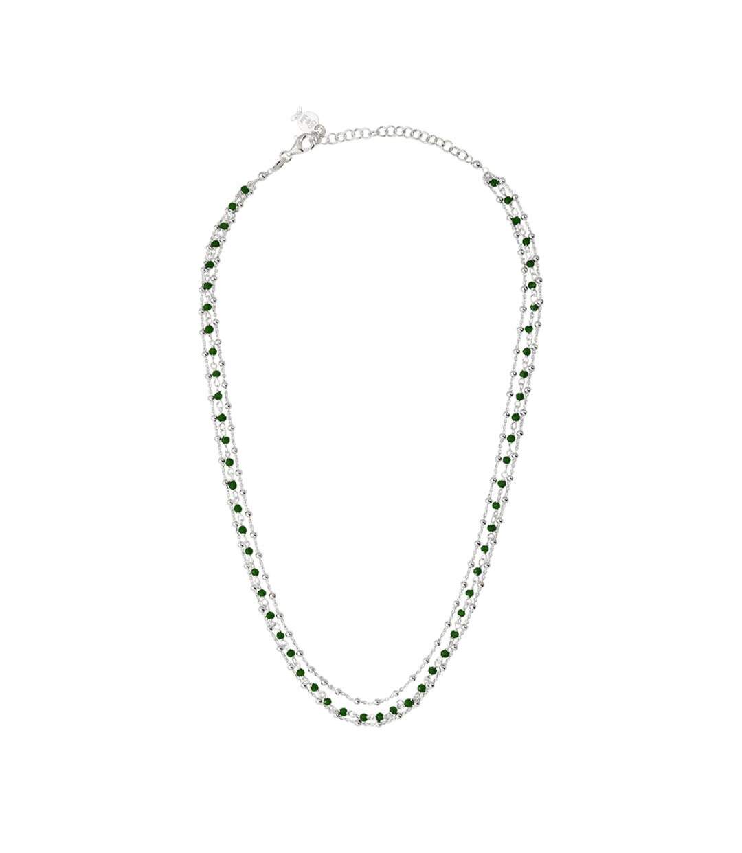 Collier multi chaînes vert clio blue noemie - taille unique-1