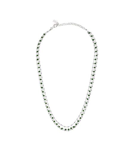 Collier multi chaînes vert clio blue noemie - taille unique
