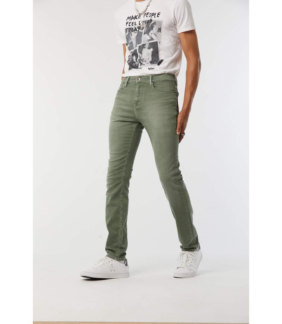 Pantalon coton slim LC030-1