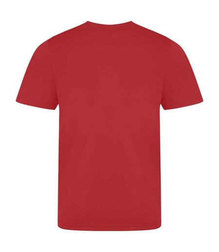 Unisex adult smooth t-shirt fire red AWDis Cool