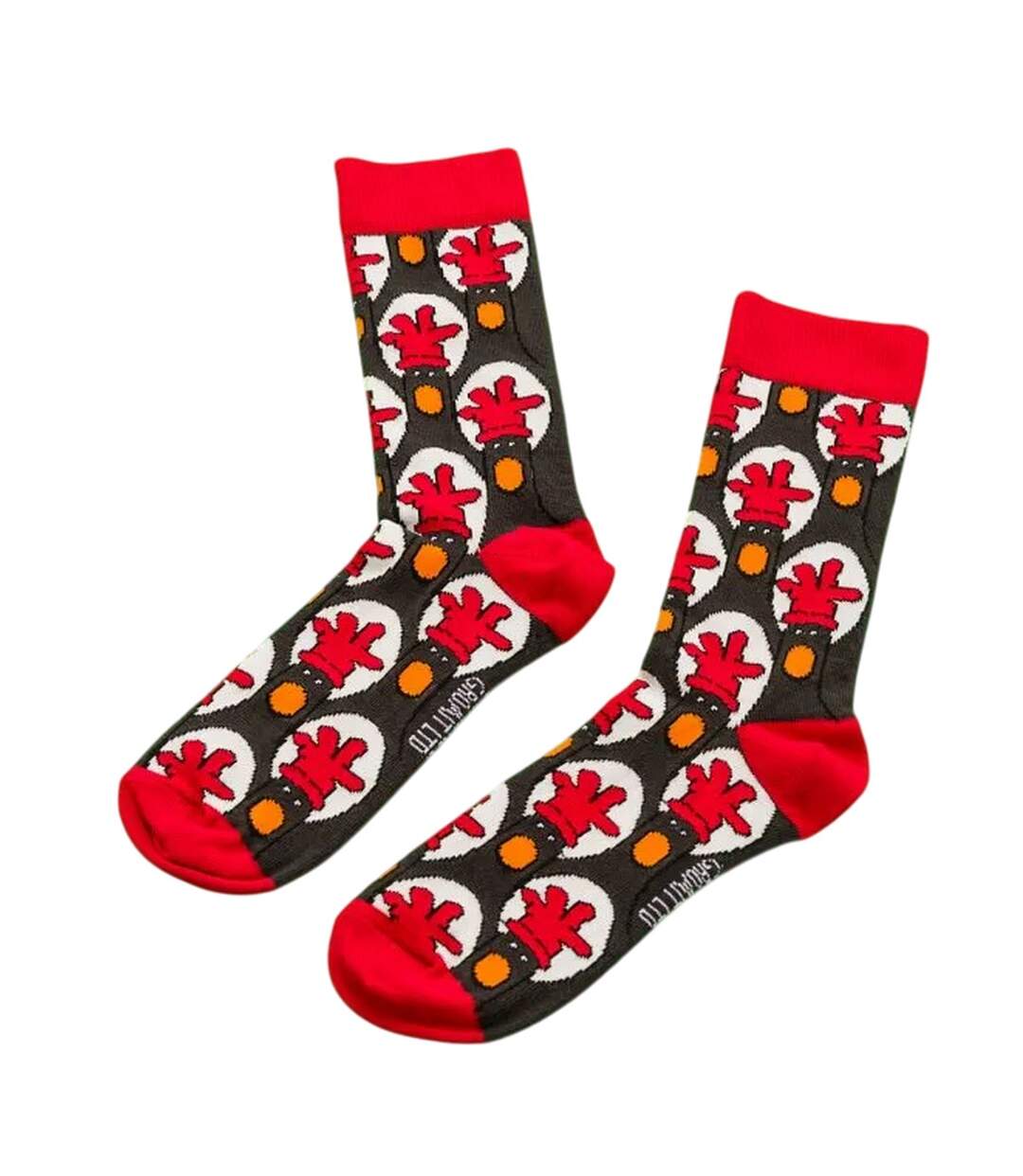 Chaussettes Motif Feathers Mcgraw Adulte Noir Rouge Wallace And Gromit-3
