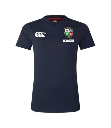 Womens/ladies 2024 British & Irish Lions Rugby T-shirt Dark Sapphire Canterbury