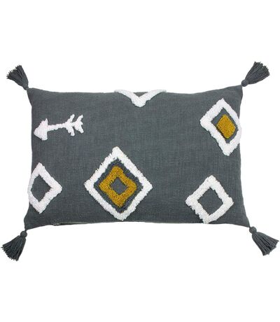 Furn - Housse de coussin INKA (Anthracite) (Taille unique) - UTRV2119