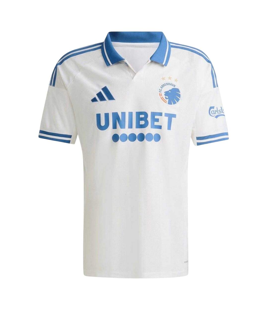 Mens 2025/2026 F.c. Copenhagen Home Shirt White Blue Adidas-2